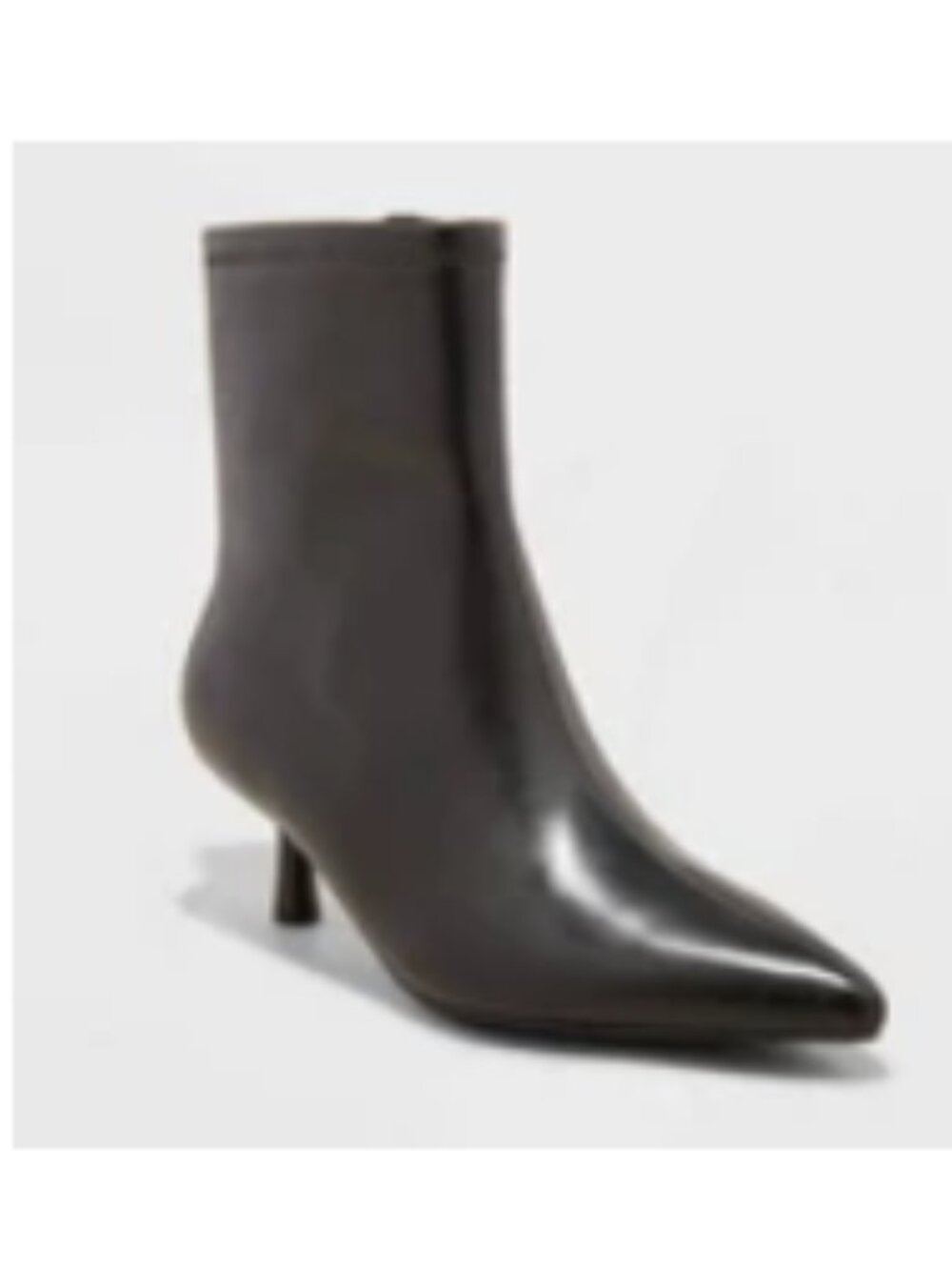 Women's Lonnie Kitten Heel Stretch Ankle Boots - A New Day™ Black 9: Cushioned I